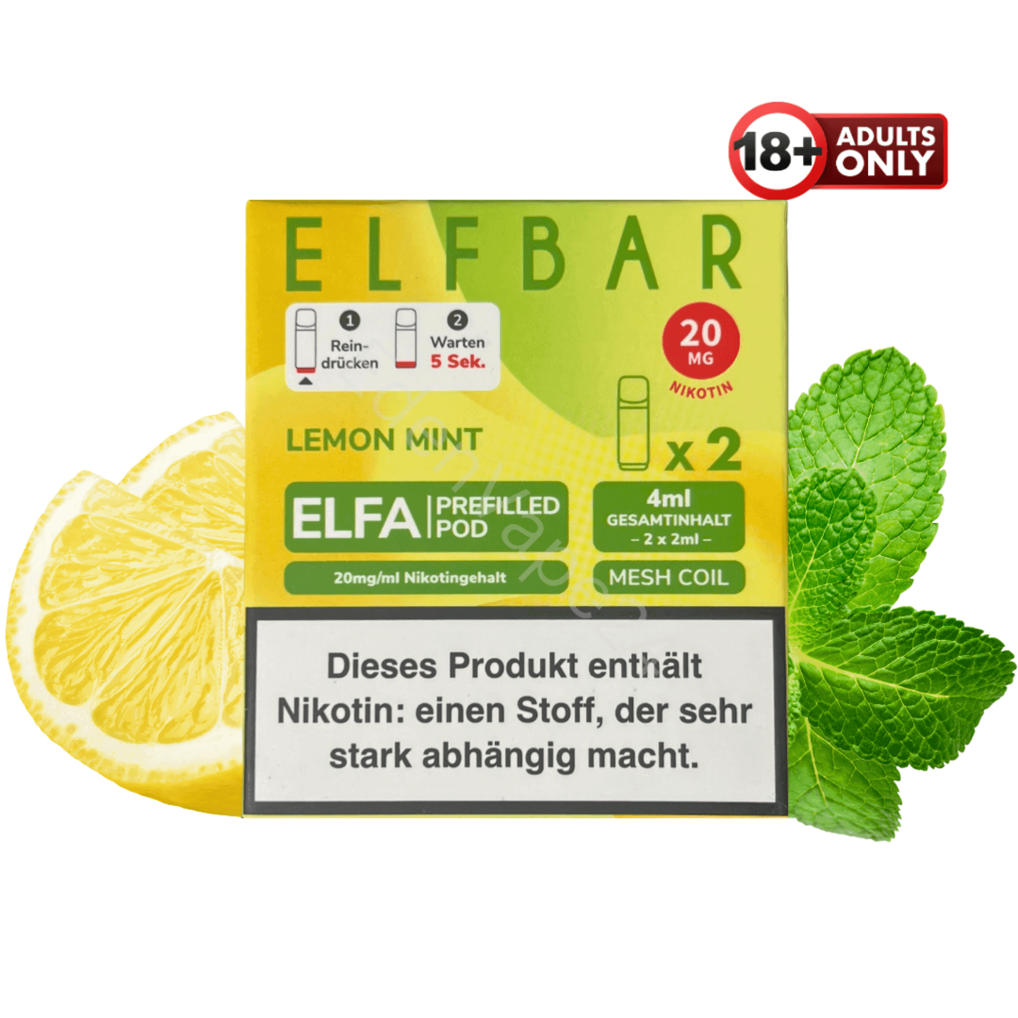 Elfbar ELFA Pod - Lemon Mint - EdenVape24